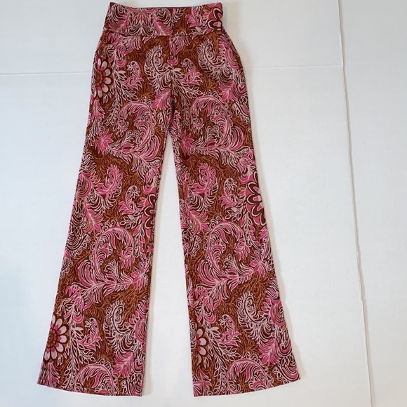 Maeve By Anthropologie Maria Jacquard Paisley Rose Flare Pants - Picture 5 of 9